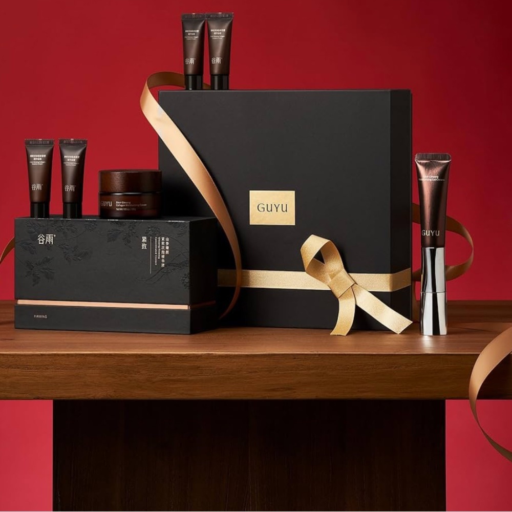 Guyu Ginseng Anti-Aging Christmas Skin Care Set - 7 Pcs, Christmas Gift